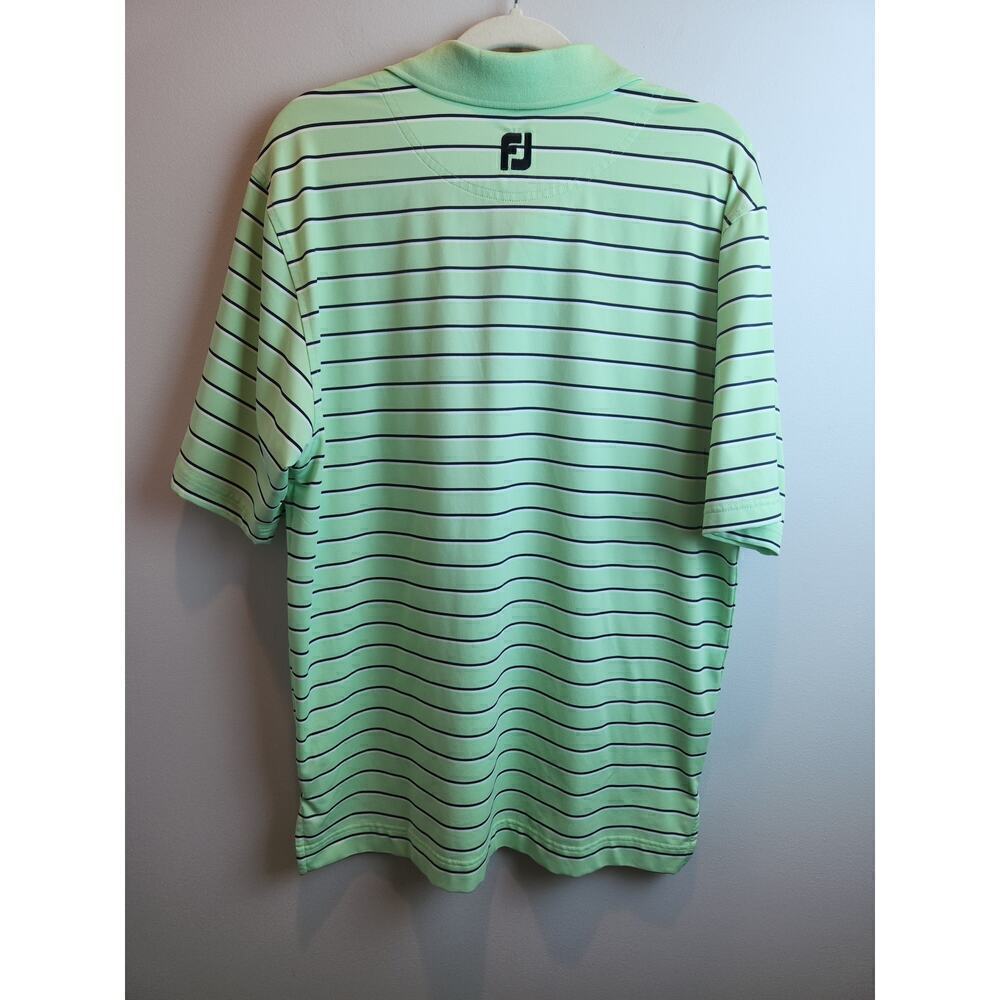 Foot Joy Mens Golf Polo Sz M Striped short sleeve performance classic preppy - Picture 3 of 7